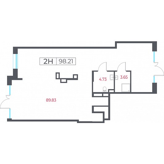 Помещение 98,21 м²