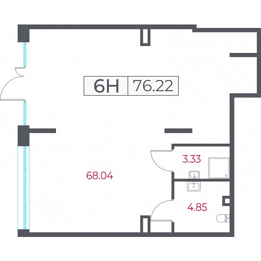 Помещение 76,22 м²