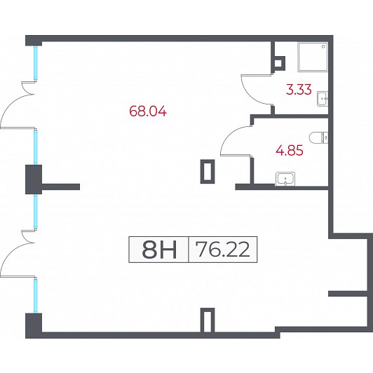 Помещение 76,22 м²