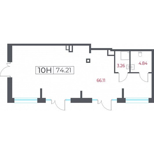 Помещение 74,21 м²